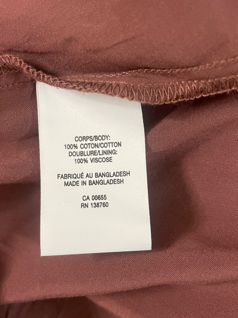 Reitmans Signature Cotton Midi Skirt Size 10 | Mauve & Black Print | Pockets - Picture 4 of 5